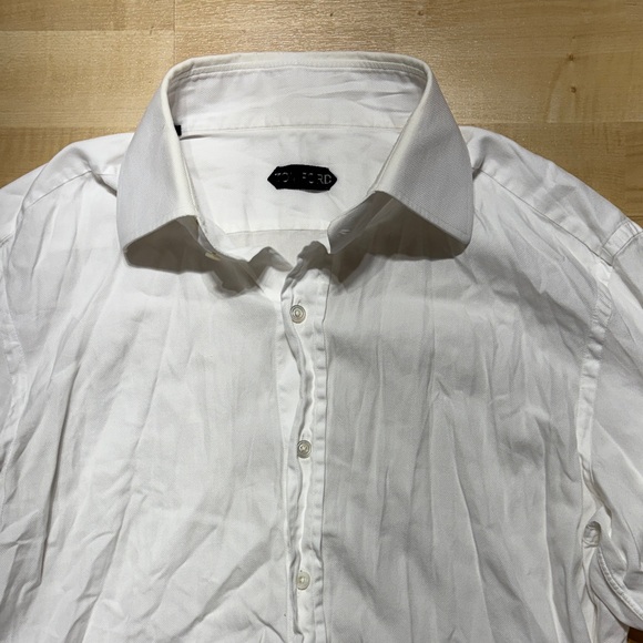 Tom Ford Classic White Men's Dress Shirt - Picture 2 of 7